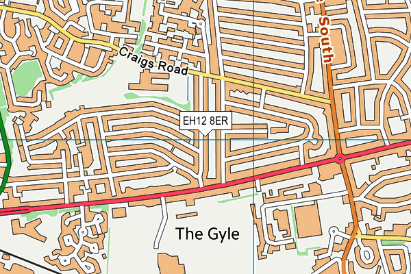 EH12 8ER map - OS VectorMap District (Ordnance Survey)