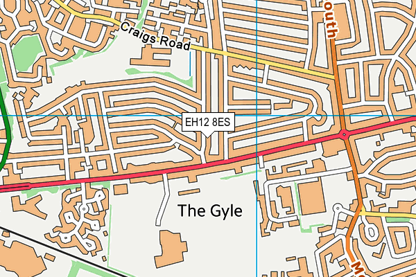 EH12 8ES map - OS VectorMap District (Ordnance Survey)