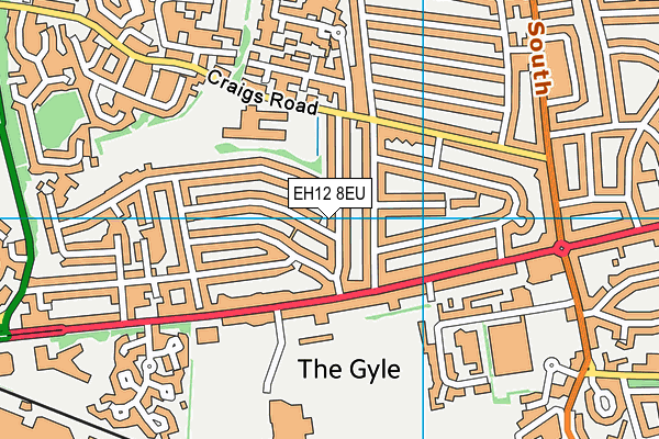 EH12 8EU map - OS VectorMap District (Ordnance Survey)