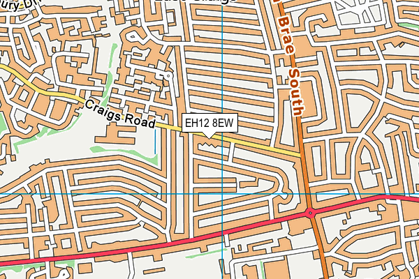 EH12 8EW map - OS VectorMap District (Ordnance Survey)