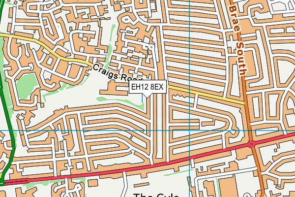 EH12 8EX map - OS VectorMap District (Ordnance Survey)