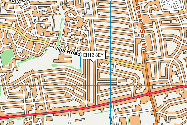 EH12 8EY map - OS VectorMap District (Ordnance Survey)