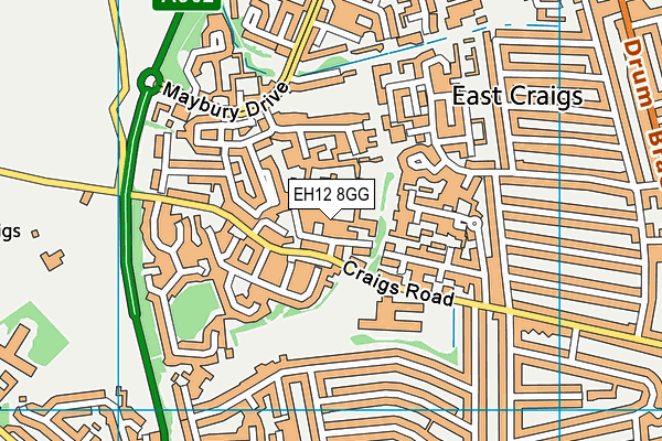EH12 8GG map - OS VectorMap District (Ordnance Survey)