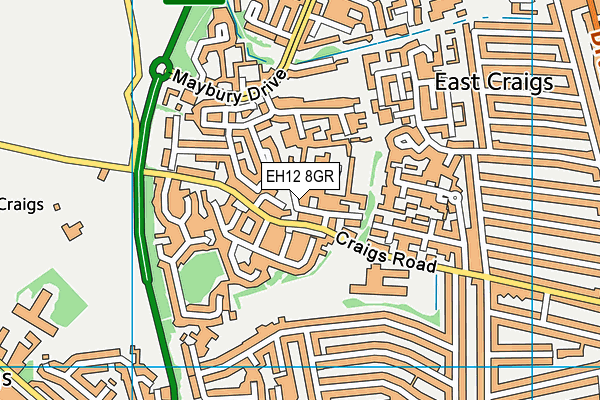 EH12 8GR map - OS VectorMap District (Ordnance Survey)