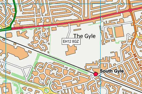 EH12 8GZ map - OS VectorMap District (Ordnance Survey)