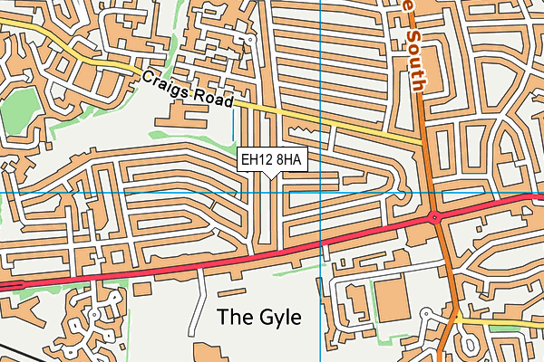 EH12 8HA map - OS VectorMap District (Ordnance Survey)