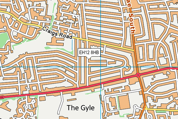 EH12 8HB map - OS VectorMap District (Ordnance Survey)