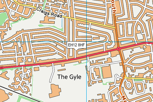 EH12 8HF map - OS VectorMap District (Ordnance Survey)