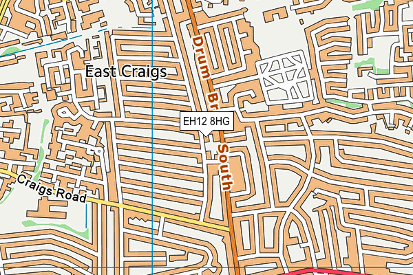 EH12 8HG map - OS VectorMap District (Ordnance Survey)