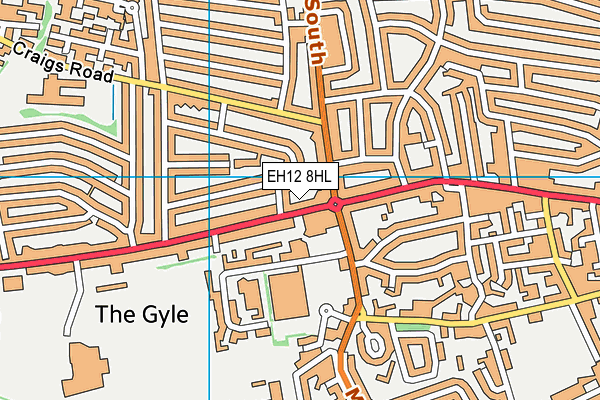 EH12 8HL map - OS VectorMap District (Ordnance Survey)