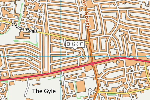 EH12 8HT map - OS VectorMap District (Ordnance Survey)