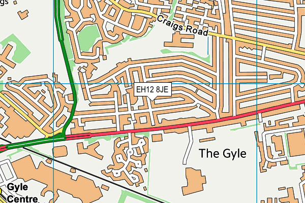 EH12 8JE map - OS VectorMap District (Ordnance Survey)