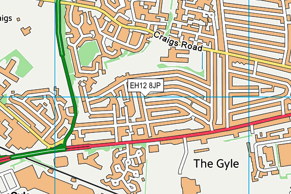 EH12 8JP map - OS VectorMap District (Ordnance Survey)