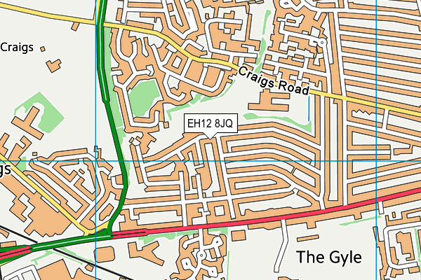 EH12 8JQ map - OS VectorMap District (Ordnance Survey)