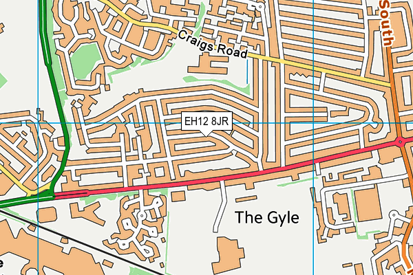 EH12 8JR map - OS VectorMap District (Ordnance Survey)