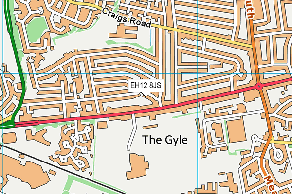 EH12 8JS map - OS VectorMap District (Ordnance Survey)