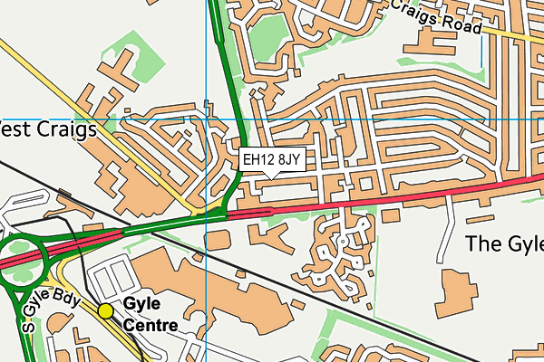 EH12 8JY map - OS VectorMap District (Ordnance Survey)