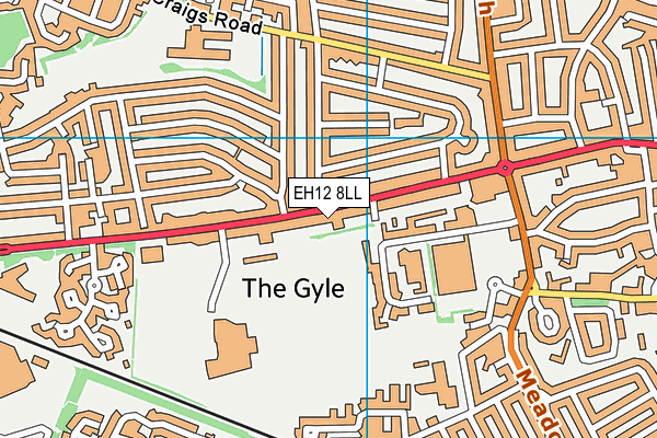 EH12 8LL map - OS VectorMap District (Ordnance Survey)