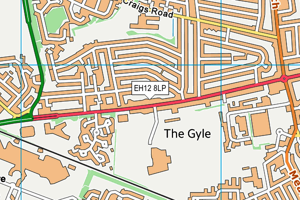 EH12 8LP map - OS VectorMap District (Ordnance Survey)