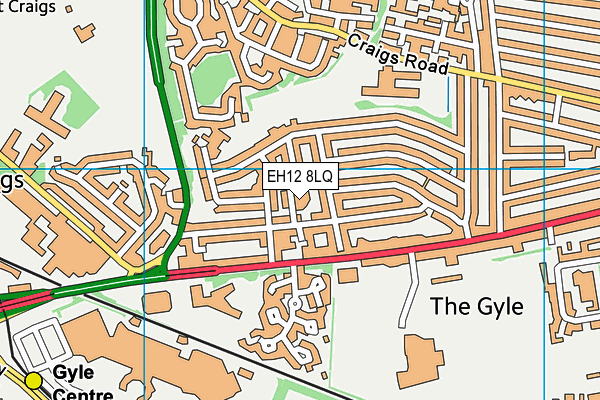 EH12 8LQ map - OS VectorMap District (Ordnance Survey)