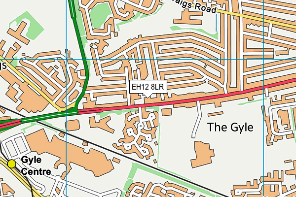 EH12 8LR map - OS VectorMap District (Ordnance Survey)