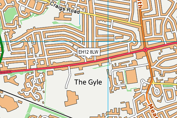 EH12 8LW map - OS VectorMap District (Ordnance Survey)