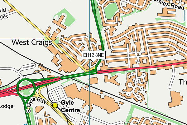 EH12 8NE map - OS VectorMap District (Ordnance Survey)