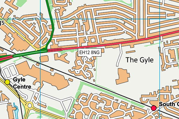 EH12 8NG map - OS VectorMap District (Ordnance Survey)