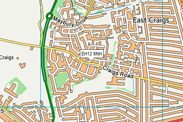 EH12 8NH map - OS VectorMap District (Ordnance Survey)
