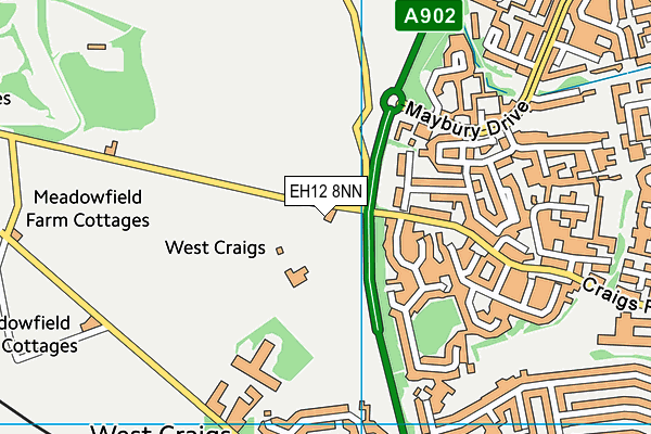 EH12 8NN map - OS VectorMap District (Ordnance Survey)