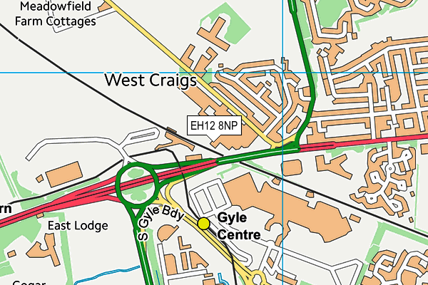 EH12 8NP map - OS VectorMap District (Ordnance Survey)