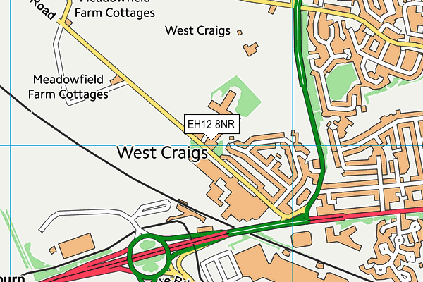 EH12 8NR map - OS VectorMap District (Ordnance Survey)