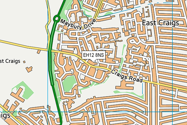 EH12 8NS map - OS VectorMap District (Ordnance Survey)