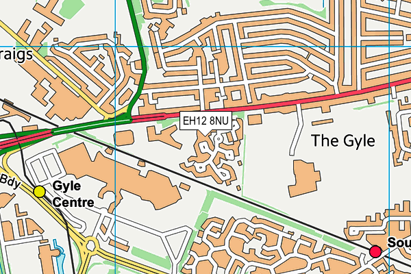 EH12 8NU map - OS VectorMap District (Ordnance Survey)