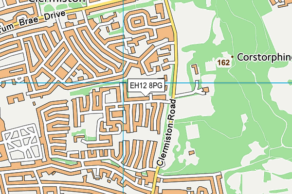 EH12 8PG map - OS VectorMap District (Ordnance Survey)