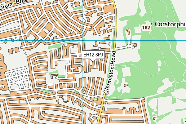 EH12 8PJ map - OS VectorMap District (Ordnance Survey)