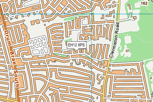 EH12 8PS map - OS VectorMap District (Ordnance Survey)