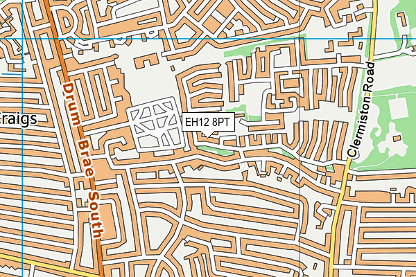 EH12 8PT map - OS VectorMap District (Ordnance Survey)