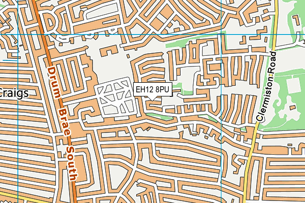 EH12 8PU map - OS VectorMap District (Ordnance Survey)