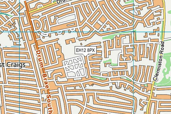 EH12 8PX map - OS VectorMap District (Ordnance Survey)