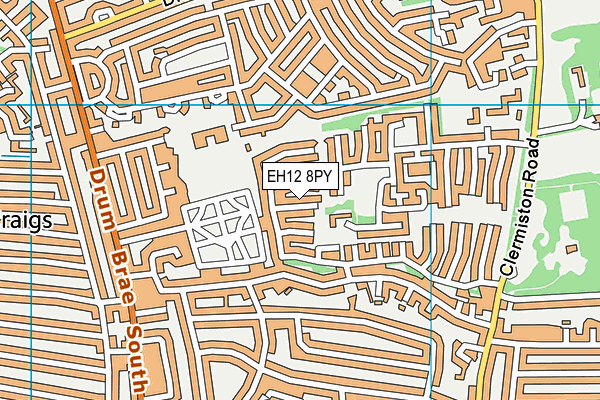 EH12 8PY map - OS VectorMap District (Ordnance Survey)