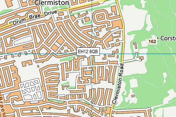 EH12 8QB map - OS VectorMap District (Ordnance Survey)