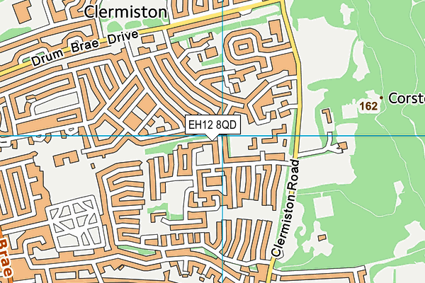 EH12 8QD map - OS VectorMap District (Ordnance Survey)