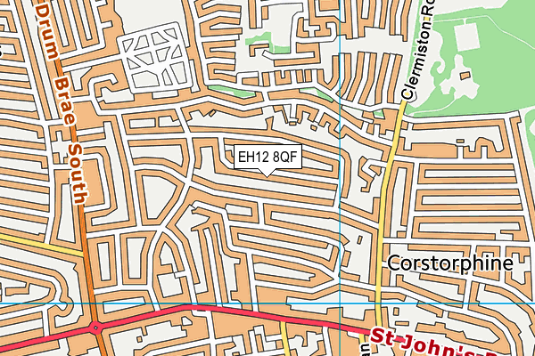 EH12 8QF map - OS VectorMap District (Ordnance Survey)