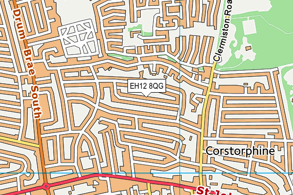 EH12 8QG map - OS VectorMap District (Ordnance Survey)