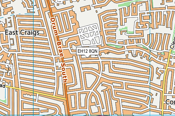 EH12 8QN map - OS VectorMap District (Ordnance Survey)