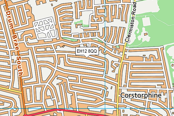 EH12 8QQ map - OS VectorMap District (Ordnance Survey)