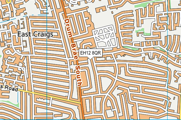 EH12 8QR map - OS VectorMap District (Ordnance Survey)