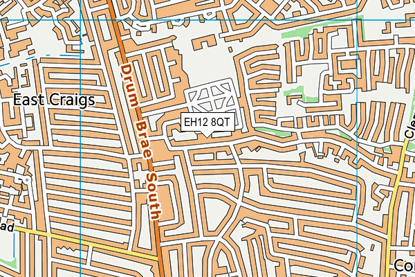 EH12 8QT map - OS VectorMap District (Ordnance Survey)