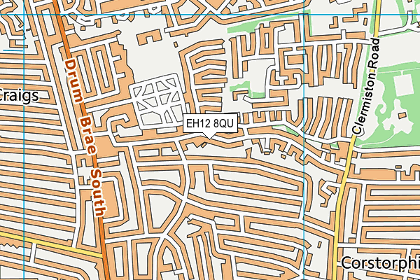 EH12 8QU map - OS VectorMap District (Ordnance Survey)